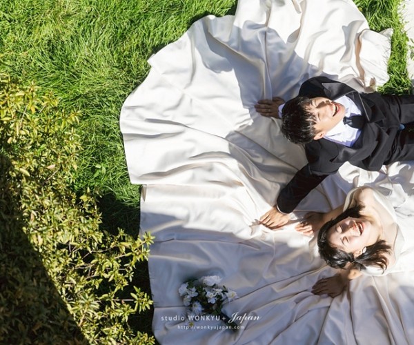 結婚写真　上から撮影’
